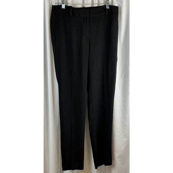 Ann Taylor LOFT Julie Fit Crepe Trousers Black  6 T Dark Academia Witchy  66-41 - Picture 15 of 15